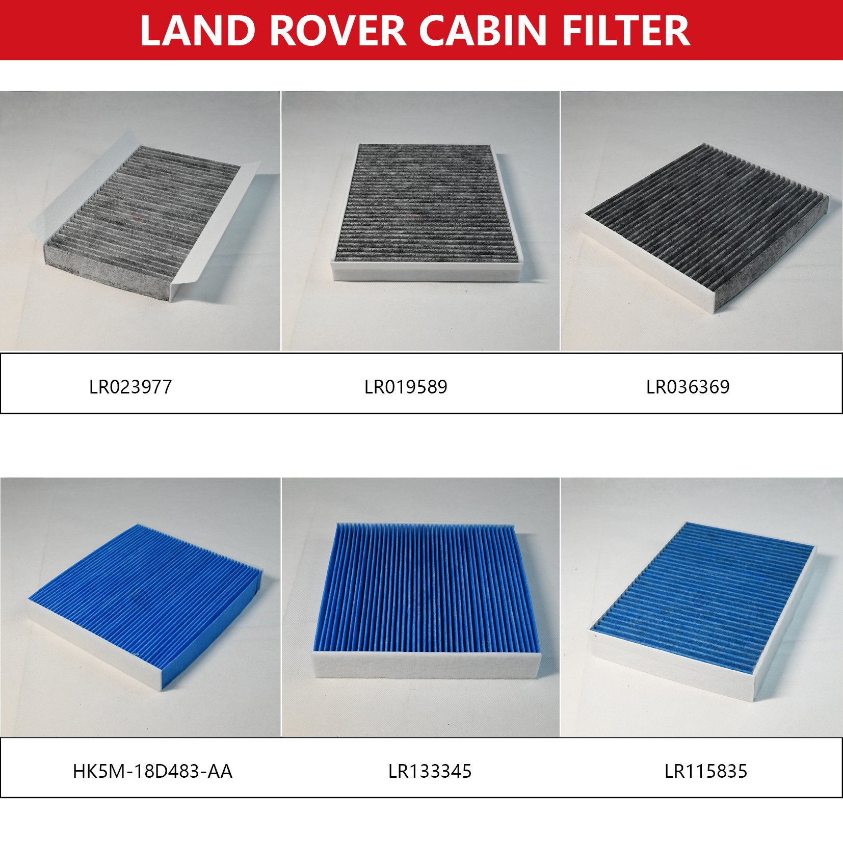 Wholesale Auto air Conditioning Filters LR019589 6G9N-19N619-BD Car Cabin Filter for LAND ROVER Cars