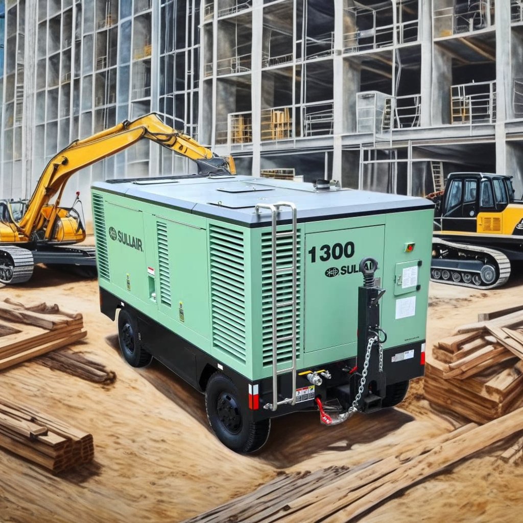 Sullair 300 Mobile Commercial Screw Air Compressor Low Pressure Diesel Towable Painting Stone Crushing Air Dryer Oil Engine