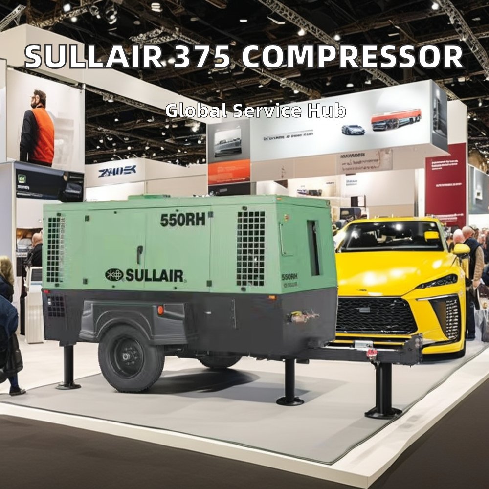 Sullair 300 Mobile Commercial Screw Air Compressor Low Pressure Diesel Towable Painting Stone Crushing Air Dryer Oil Engine