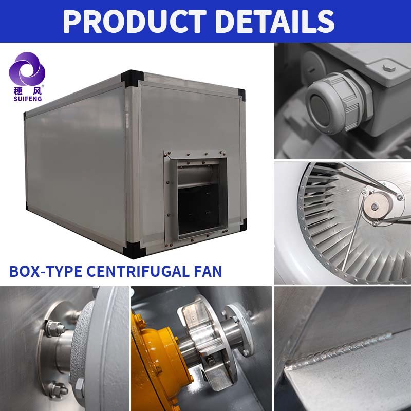 SUIFENG 220V 3 Phase Bldc Exhaust Duct Fan Stainless Steel Blades Ceiling Mounted for Shop Toilet Air Ventilation OEM ODM
