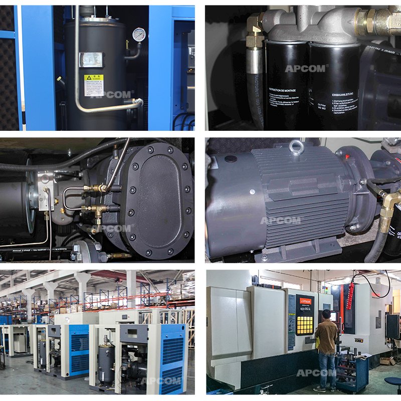 H APCOM 37 kw 90KW 110KW 132KW 160KW Screw Type Industrial Air Compressor 90 110 132 160 KW