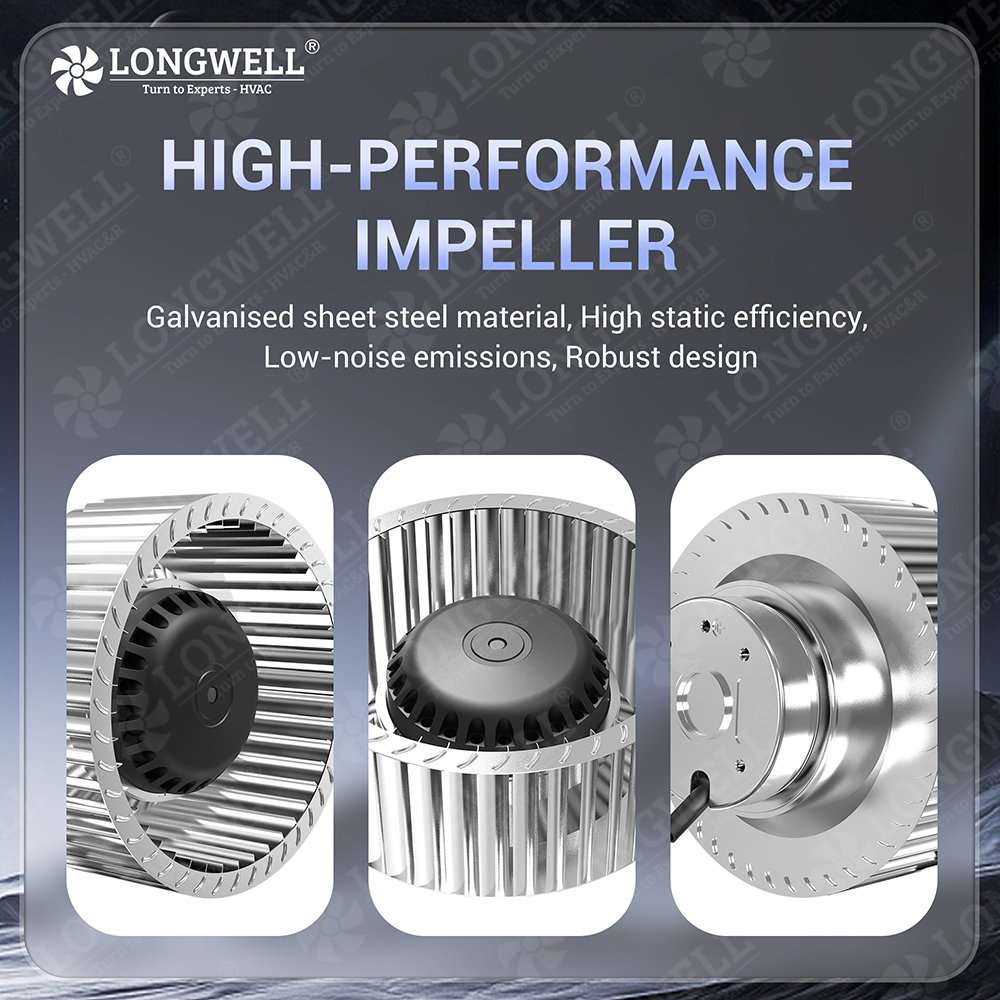 LONGWELL 150mm Centrifugal Exhaust Fan AC 230V Single Inlet Forward Centrifugal Blower Fan