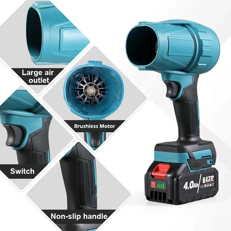 200M/S Brushless Turbo Electric Blower Turbo Jet Fan Violent Blower Car Dryer Handheld Leaf Snow Dust Blowing Tools