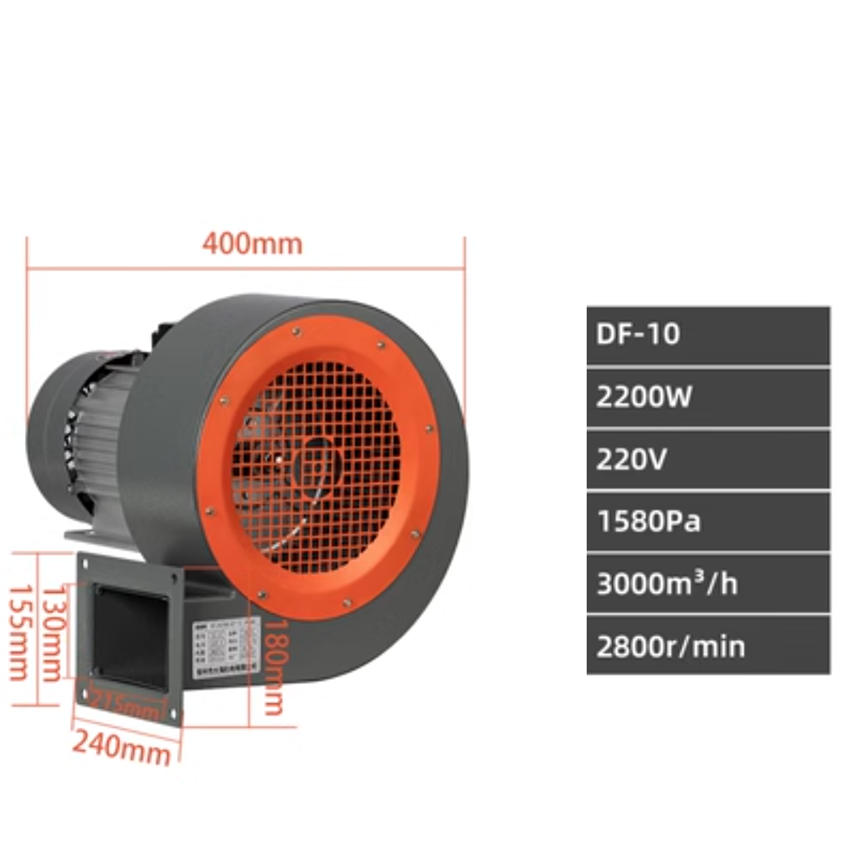 220V Workshop Factory Powerful High Temperature Resistant Cheap Induced Draft Fan Centrifugal Industrial Blower Suction Fan