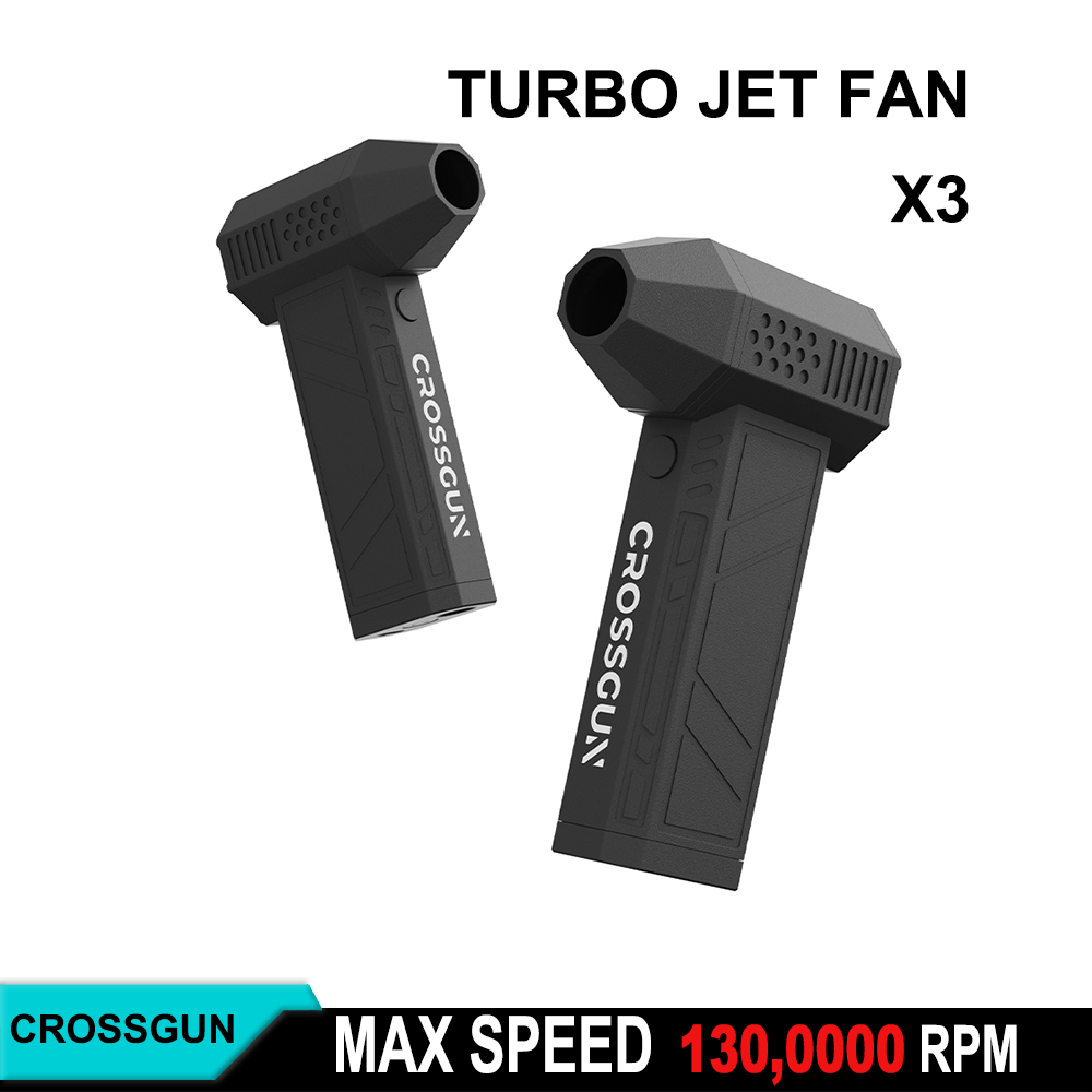 CROSSGUN Mini Air Cannon 130000rpm Portable Hand Held Mini Fan Jet Fan Turbo air Blower Charging Brushless Coreless Motor X3