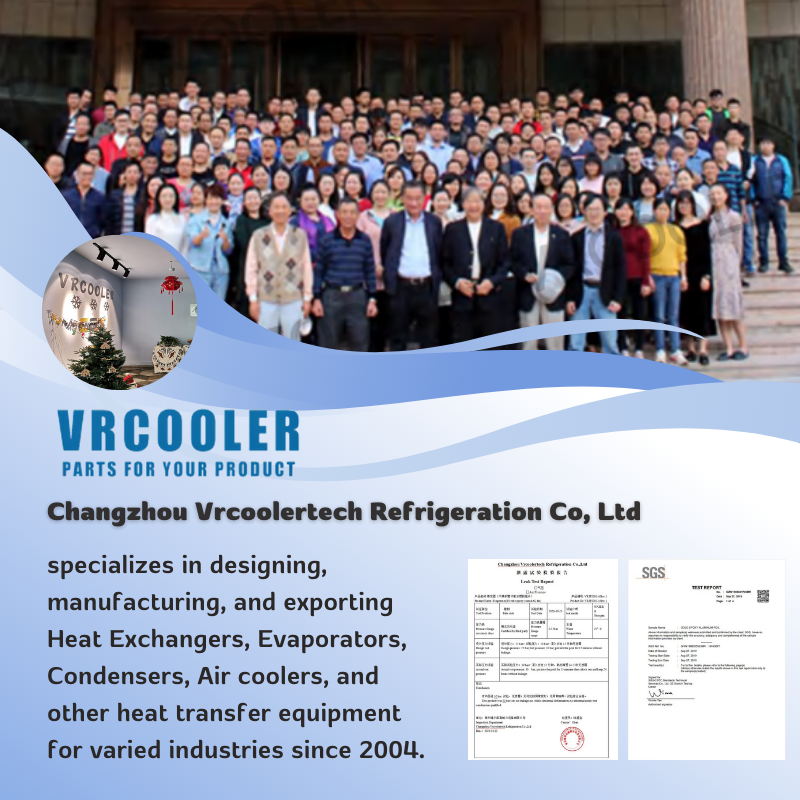 Customized L Shape Refrigerator Condenser Coil U Shaped Tube Fin Condenser Evaporator