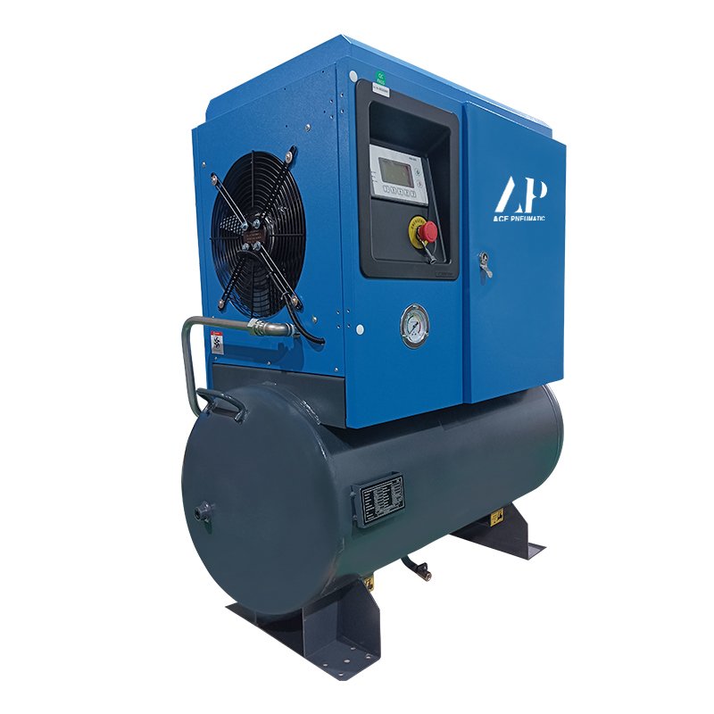 Aceair C10E 7.5kw 10hp 220/380V Single Phase Industrial PM VSD Portable Screw Air Compressor with Air Tank
