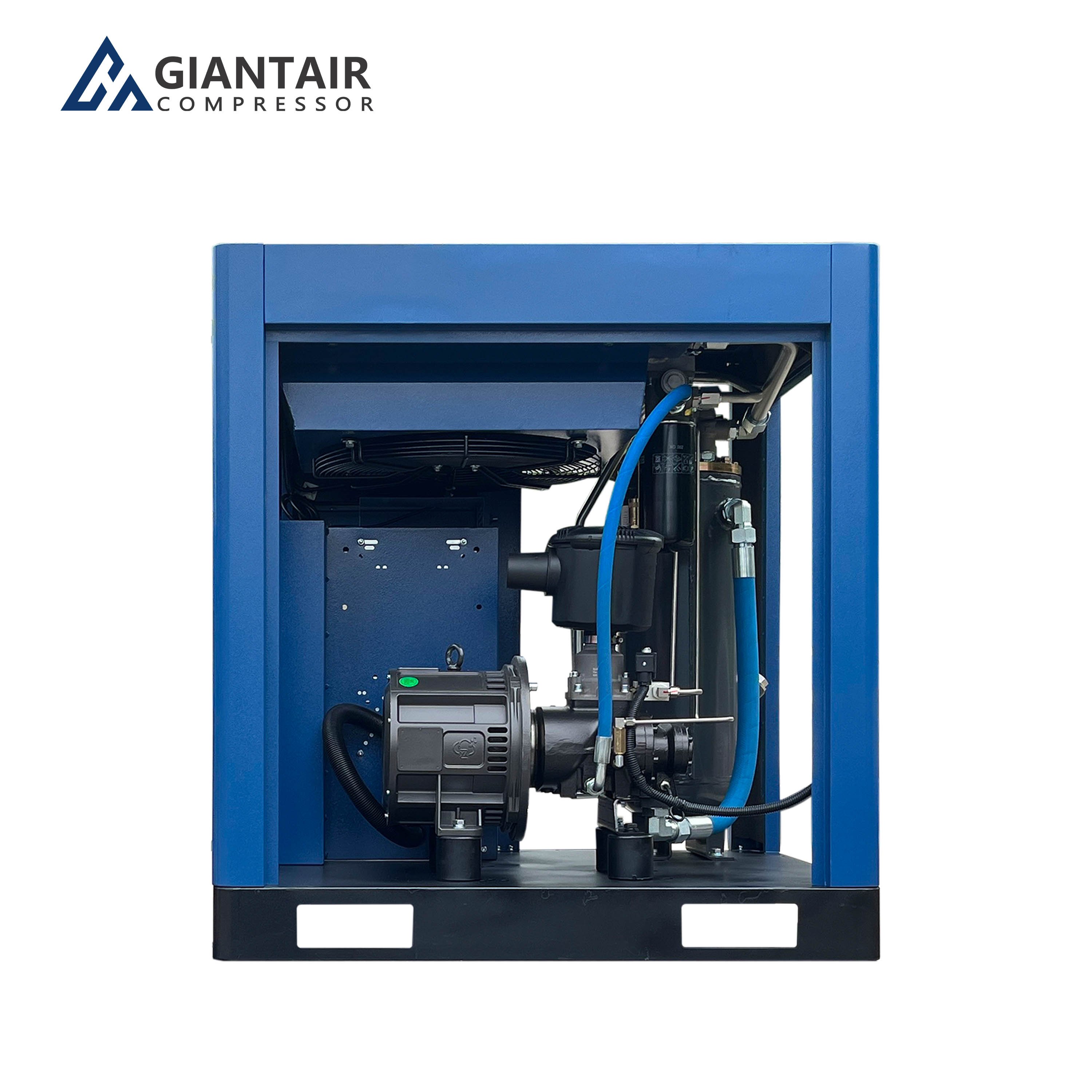 GIANTAIR Energy Saving 8 Bar 10 Bar 220v 7.5KW 22KW 110KW 160KW Inverter Screw Compressor air Compressor