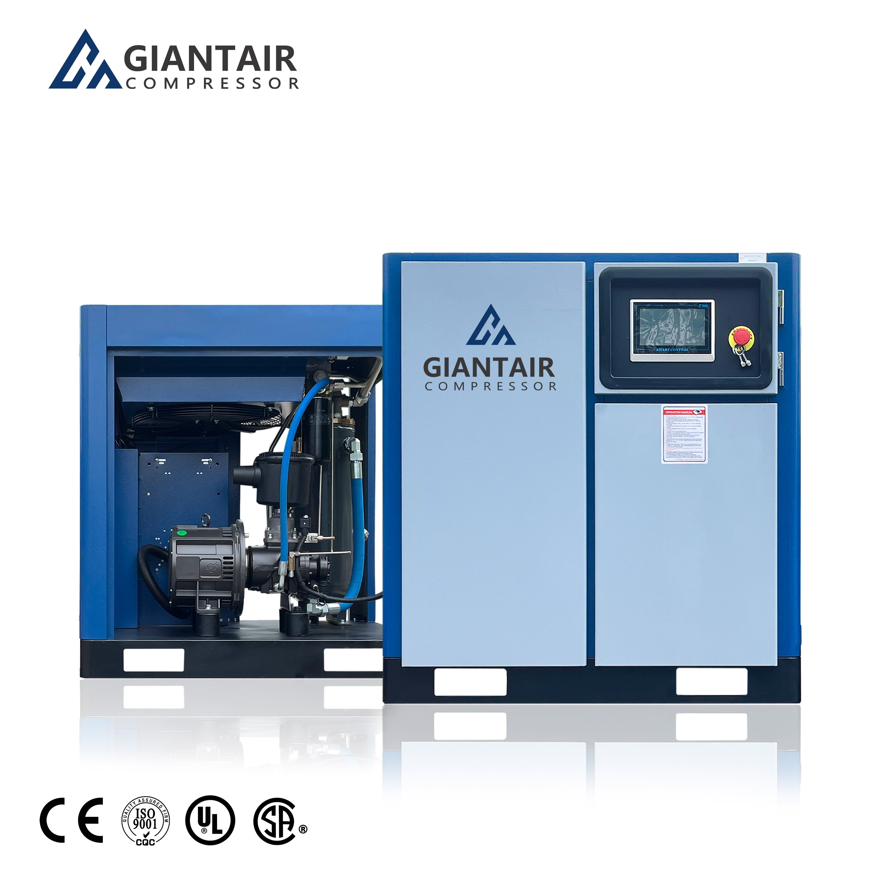 GIANTAIR Energy Saving 8 Bar 10 Bar 220v 7.5KW 22KW 110KW 160KW Inverter Screw Compressor air Compressor