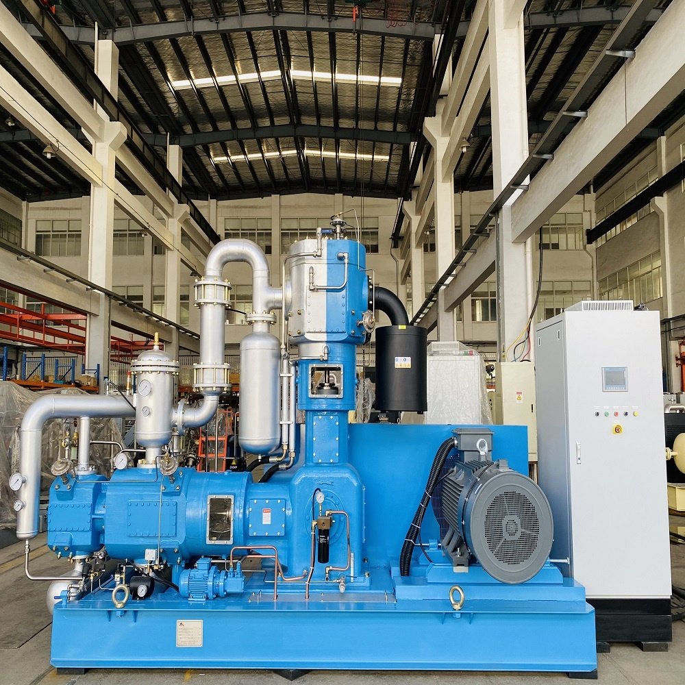 Variable Speed 40 bar Oil Free Piston High Pressure L Style Air Compressor