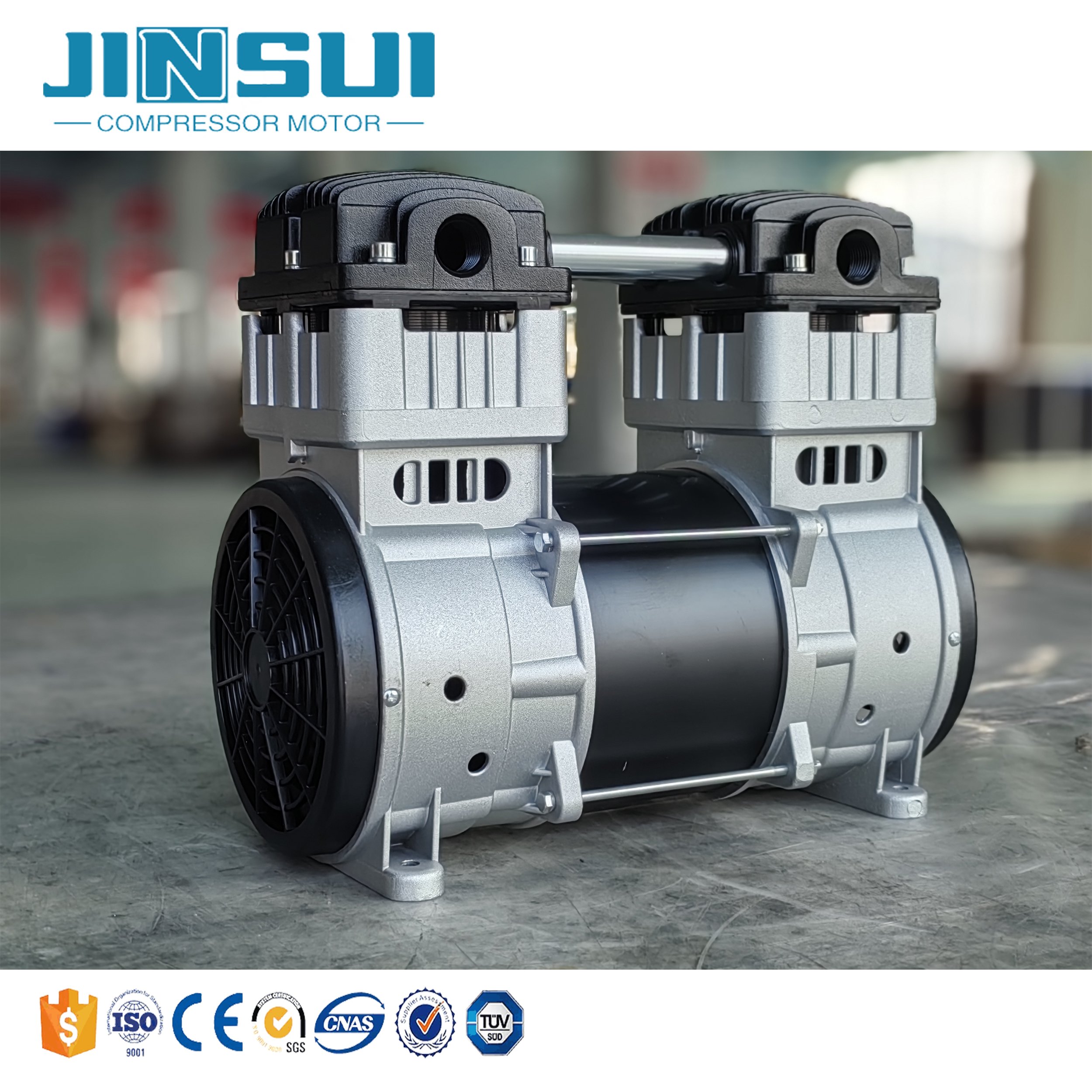 Small Oil-free air Compressor Silent air Pump Head Inflation Car Wash Compressor 50L