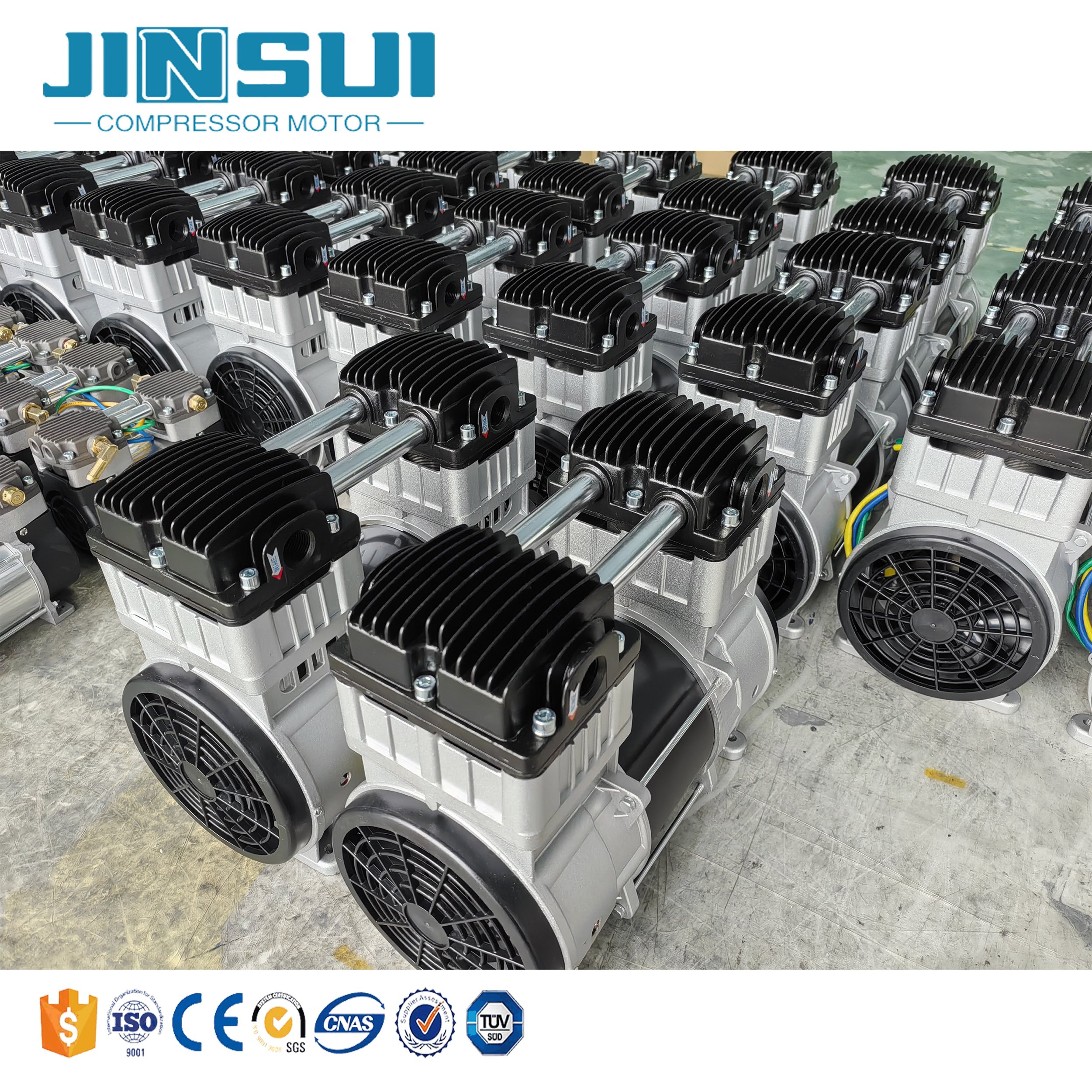 Small Oil-free air Compressor Silent air Pump Head Inflation Car Wash Compressor 50L