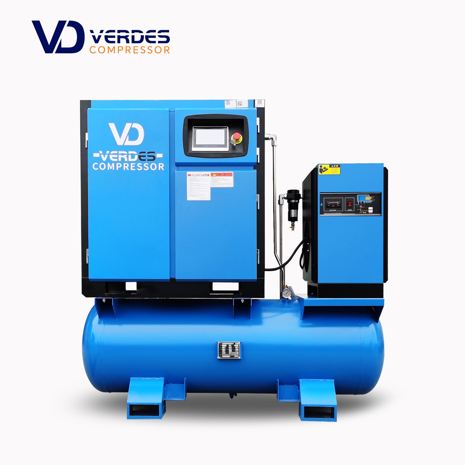 VERDESAIR 200l 300l 400l 500l 600l Rotary Screw Air Compressor De Ar Portatil Compressor machine Industrial De Ar Parafuso