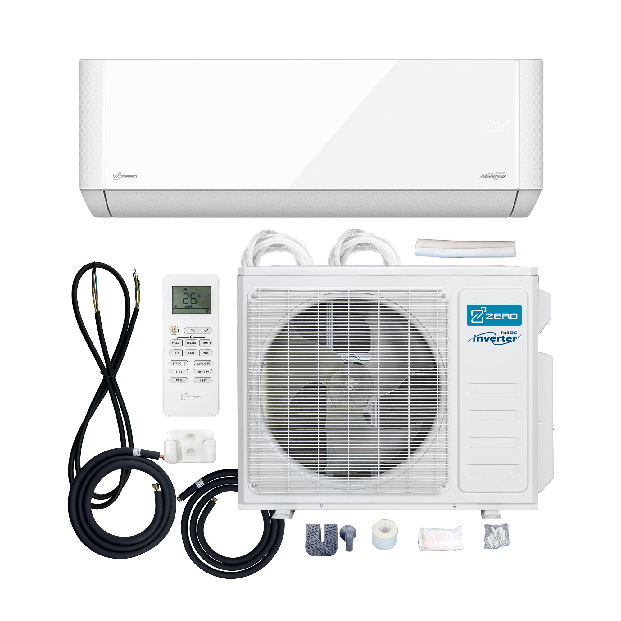 ZERO Z-MAX Hyper Heat 9000 12000 18000 Btu Condenser for Mini Split Ac Unit Air Conditioner Inverter Airconditioner