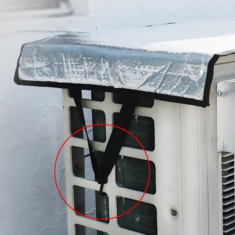 Aluminum Foil AC Covers for Outdoor Kit Heat Insulation Air Conditioner Protective Covers Sun Shade Air Conditioning Outer Cover