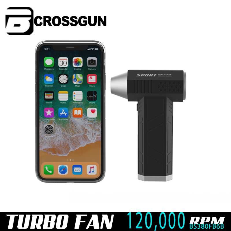 Crossgun 120000RPM Powerful Mini Jet Turbo Fan Dryer Compressed Metal Portable Cordless Computer Keyboard Cleaner for Car Dry