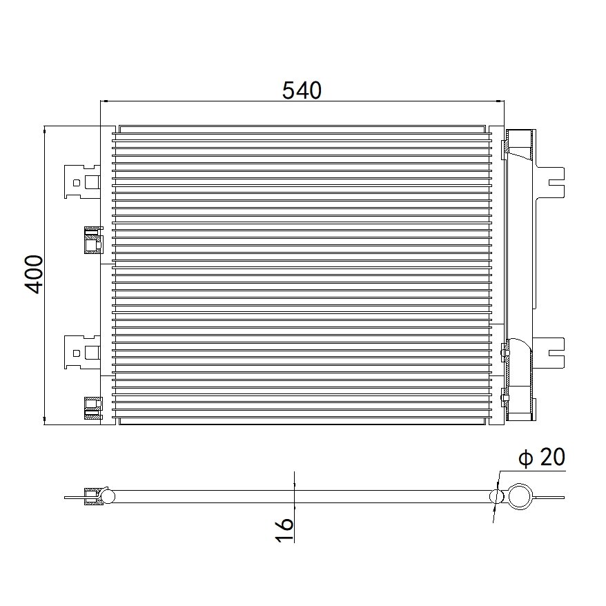 Aftermarket Car Auto Air Conditioning System Auto AC Condenser for LADA LARGUS RENAULT OEM 8200741257