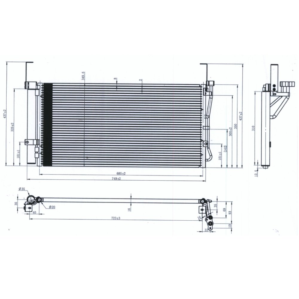 High Quality Auto A/C Condenser for SANTA FE (00-) OEM# 97606-26000 Nice Price Car AC Cooler Module