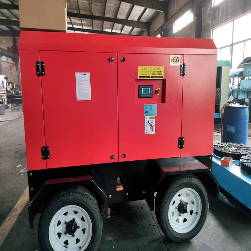 185cfm 250cfm 330cfm Industrial Mobile Air Compressor Diesel Engine Wheel Screw Air Compressor