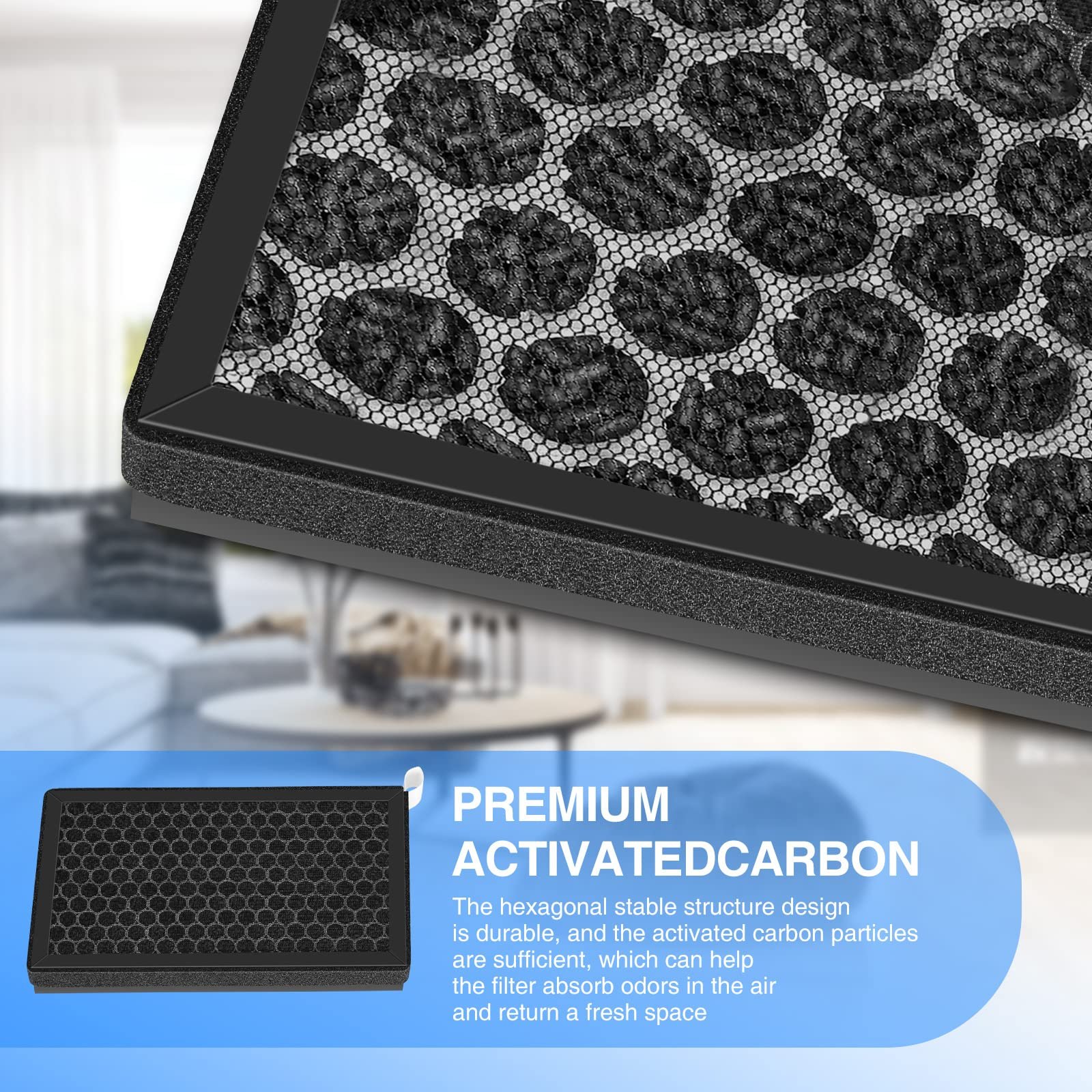 4 Pack Tesla Filter Replacement Kit Accessories Cabin HEPA Air Filter for Tesla Model 3 Model Y 2016-2024 With Activated Carbon