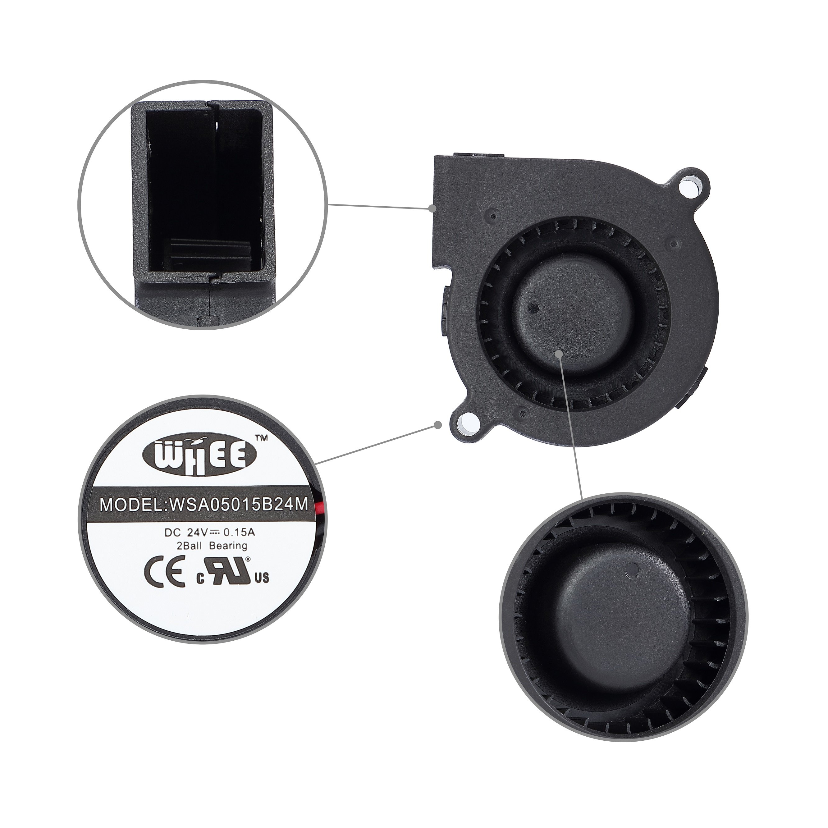 Mini 50x50x15mm 12v 24v Industrial Silent Centrifugal Axial Flow Fan 50mm 5015 DC for Cooling Electric Current Mounting