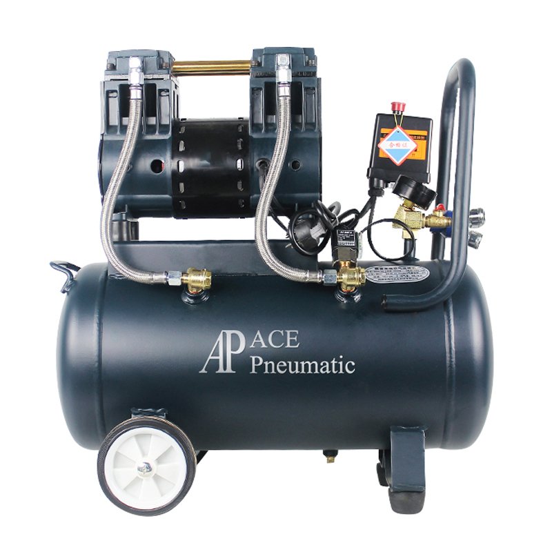 Aceair 220v/380v Portable Electric Piston 0.75kw 90L Oil-free air Compressor Silent Air Compressor