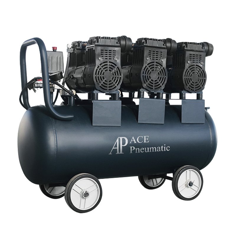 Aceair 220v/380v Portable Electric Piston 0.75kw 90L Oil-free air Compressor Silent Air Compressor