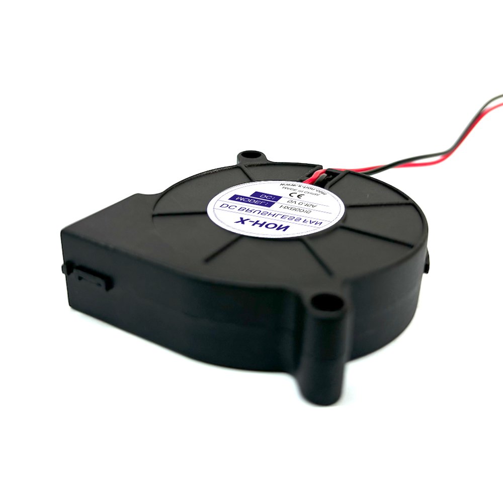X-HON 12V DC Brushless 5015 High Speed Radial Blower Fan Dual Ball Bearing 2Pin With 11inch Cable for 3D Laser Printing