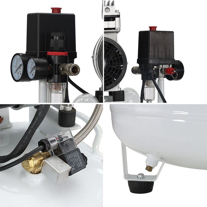 OUBAO Maquina Compresor De Aire High Pressure 1Hp Motar 50 Liter Tank Low Noise Oil Free Air Compressor