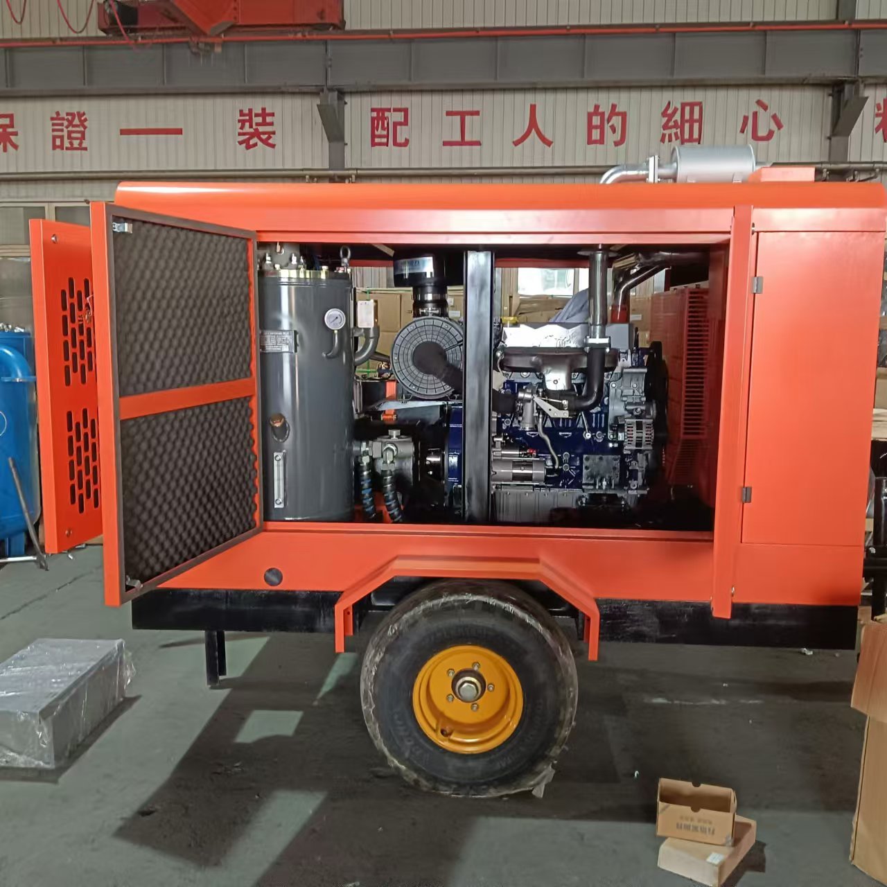 Tianjin GREAT Brand 10 bar 10 Flow Capacity Diesel Engine Screw Compressors Portable air Compressors for Mining