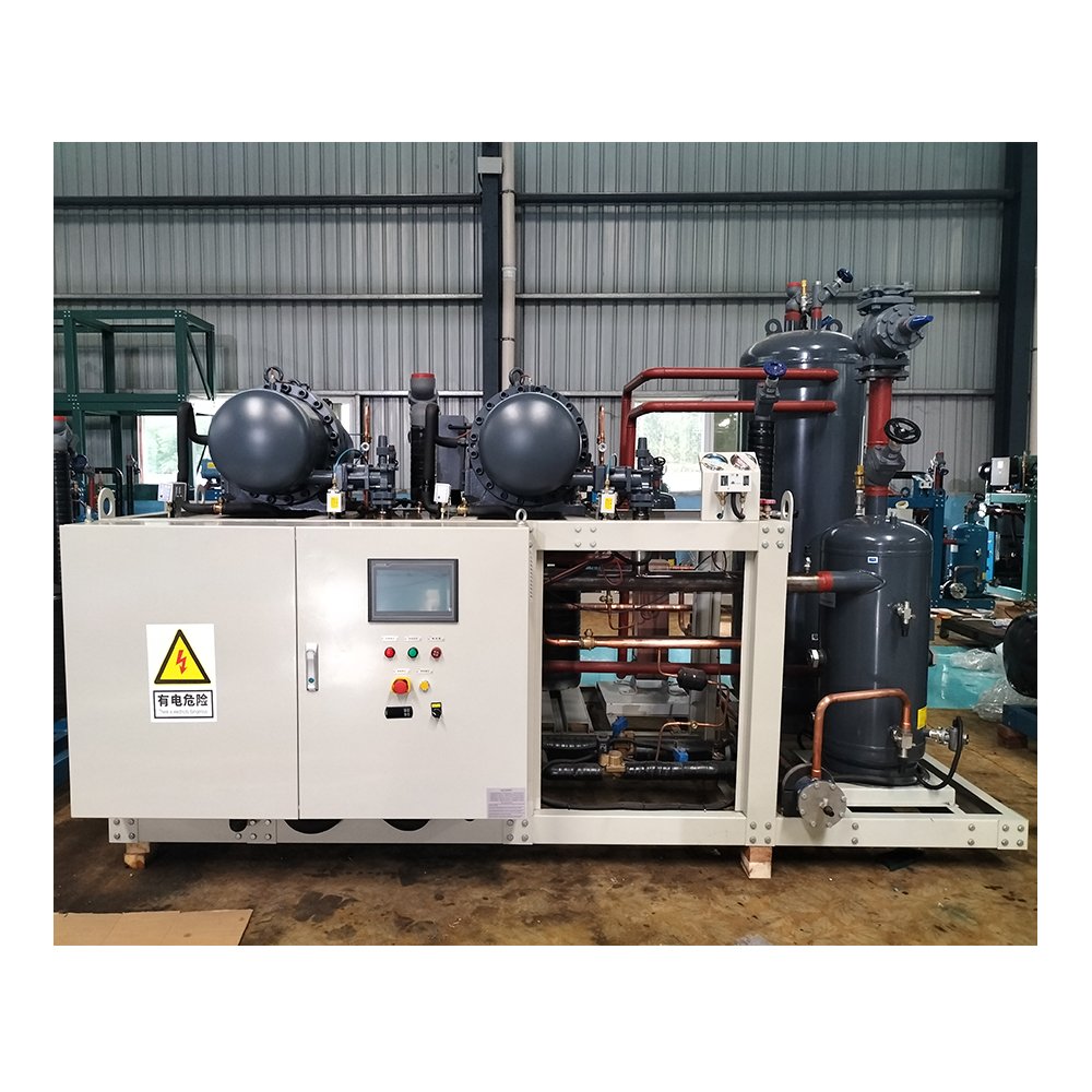 10HP 15HP 20HP Factory Direct R404 Screw Waler-cooled Double Parallel Medium Water Compressor Cooled Condensing Unit