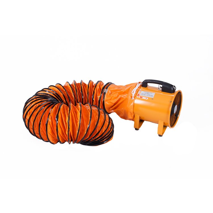 12 Inch Portable Blower Fan Industrial Ventilator Heavy Duty Cylinder Axial Exhaust Fan with 10M Air Duct Hose