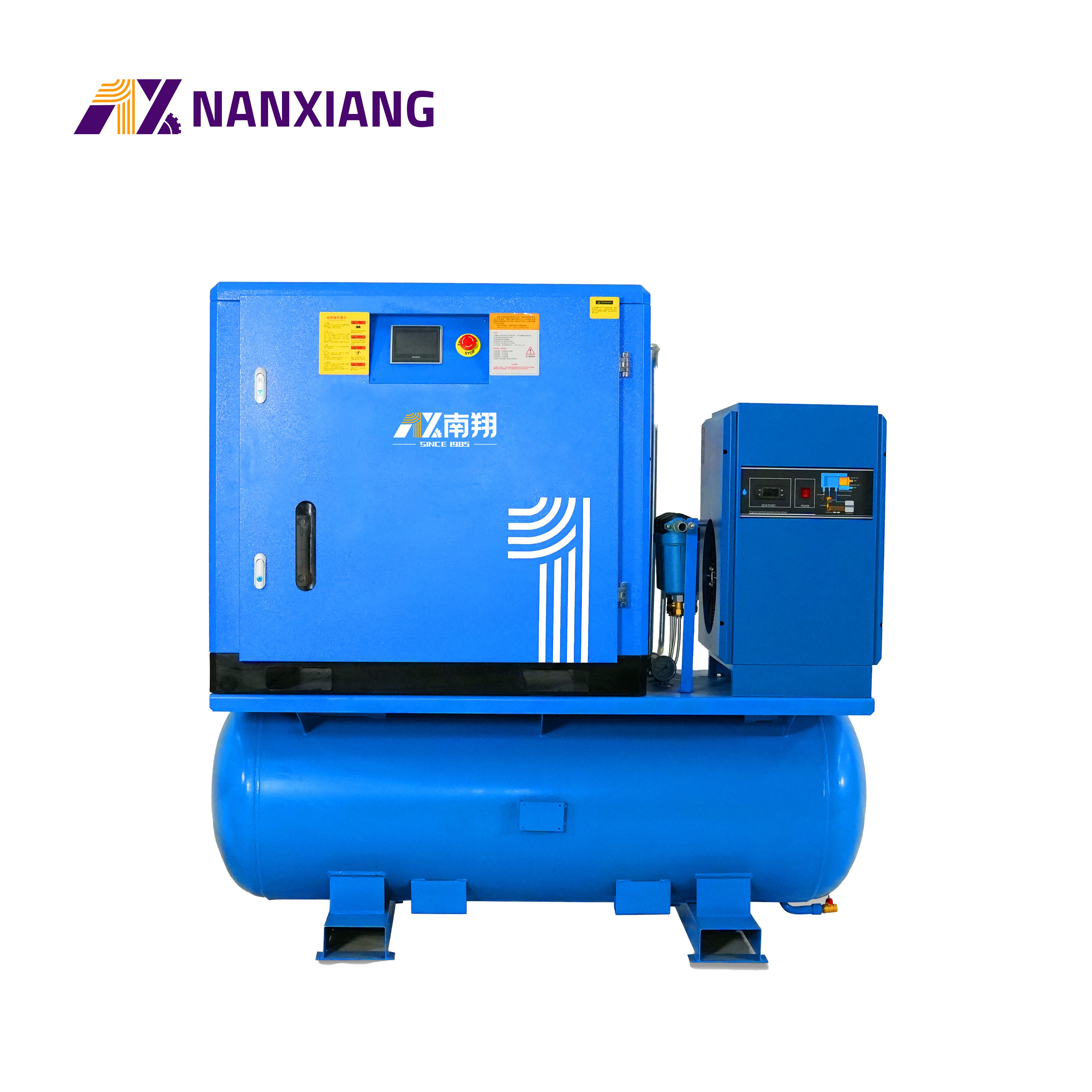 7.5kw 4-In-1 Electric Combined Air Screw Compressor High Quality Laser Air Compressor With Dryer and 400l Air Tank