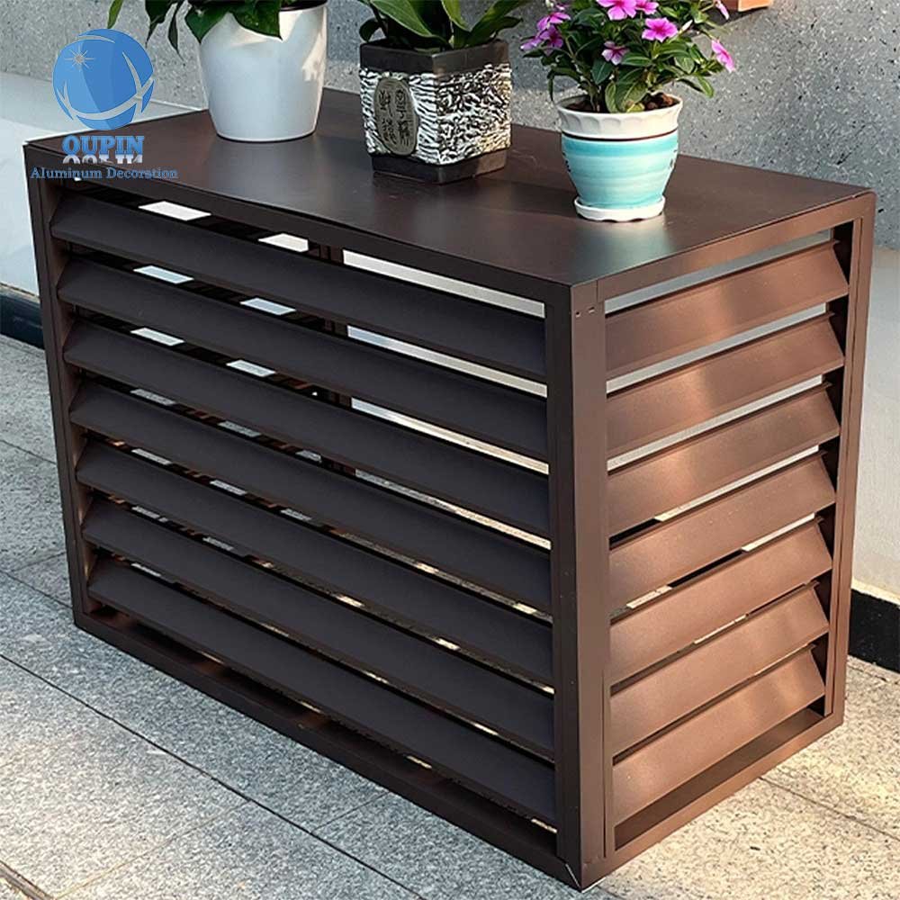 Outdoor Decorative air Conditioner Covers Exterior Decorative Aluminum air Conditioner Condenser Cover