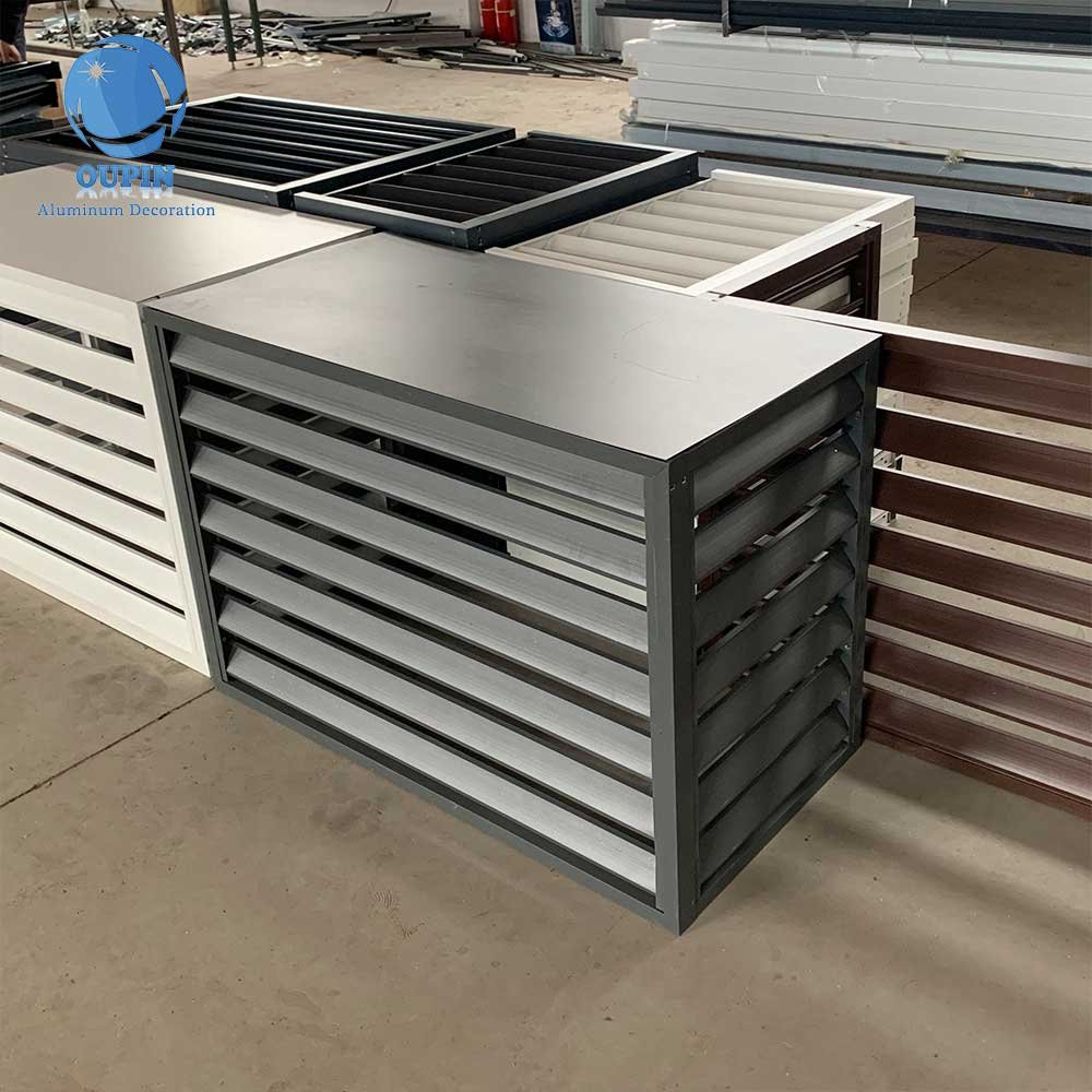 Outdoor Decorative air Conditioner Covers Exterior Decorative Aluminum air Conditioner Condenser Cover