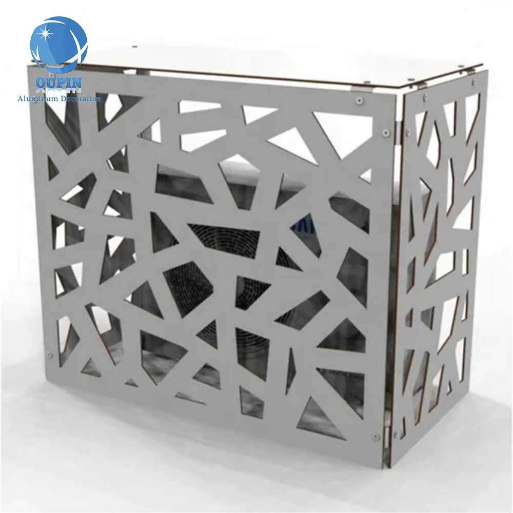 Outdoor Decorative air Conditioner Covers Exterior Decorative Aluminum air Conditioner Condenser Cover