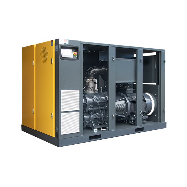75Kw 45Kw 380V Variable Frequency Dual Stage Two Cooling Silence Electric 2 Multifunctional Industrial Screw Air Compressor New