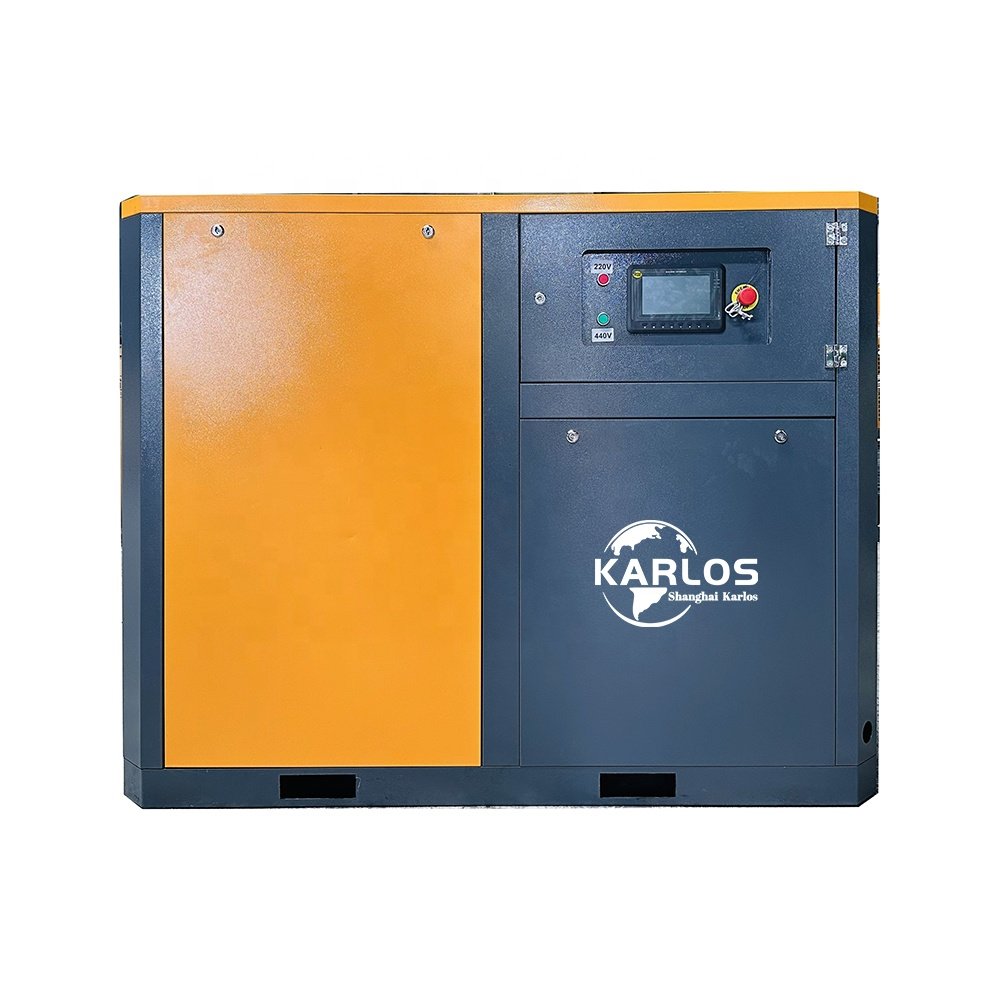 Karlos 220V 440V Double Voltage Industrial Compressor 7.5kw 11kw 15kw 22kw 37kw 55kw Variable Speed Rotary Screw Air Compressor