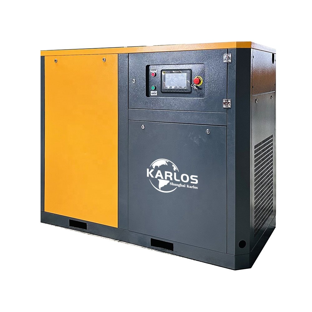 Karlos 220V 440V Double Voltage Industrial Compressor 7.5kw 11kw 15kw 22kw 37kw 55kw Variable Speed Rotary Screw Air Compressor