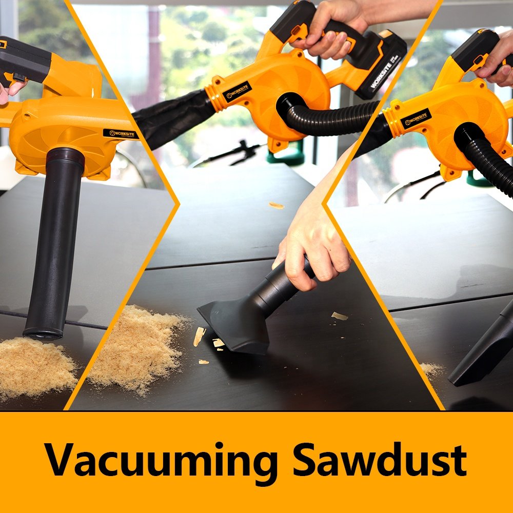 WORKSITE Customized 20V Cordless Blower Vacuum Battery Power Handheld Industrial Garden Snow Dust Car Air Leaf Blower