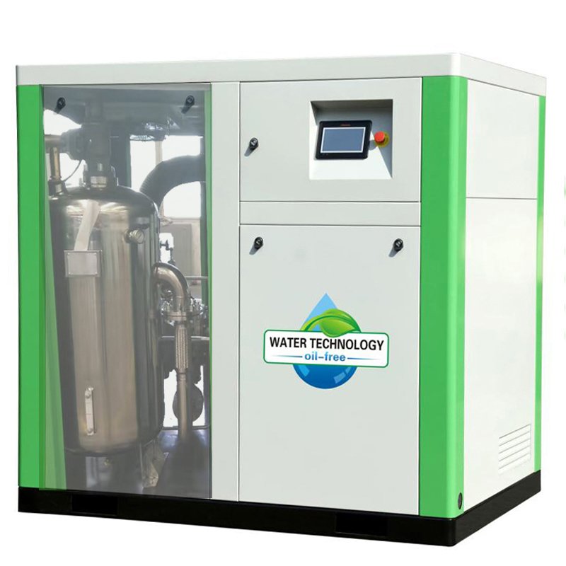 Outstanding 37kw 50hp Water Lubrication Efficient Silent Oil Free Screw Air Compressor