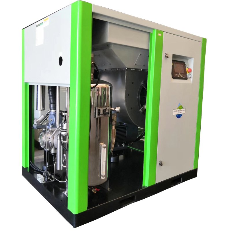 Outstanding 37kw 50hp Water Lubrication Efficient Silent Oil Free Screw Air Compressor
