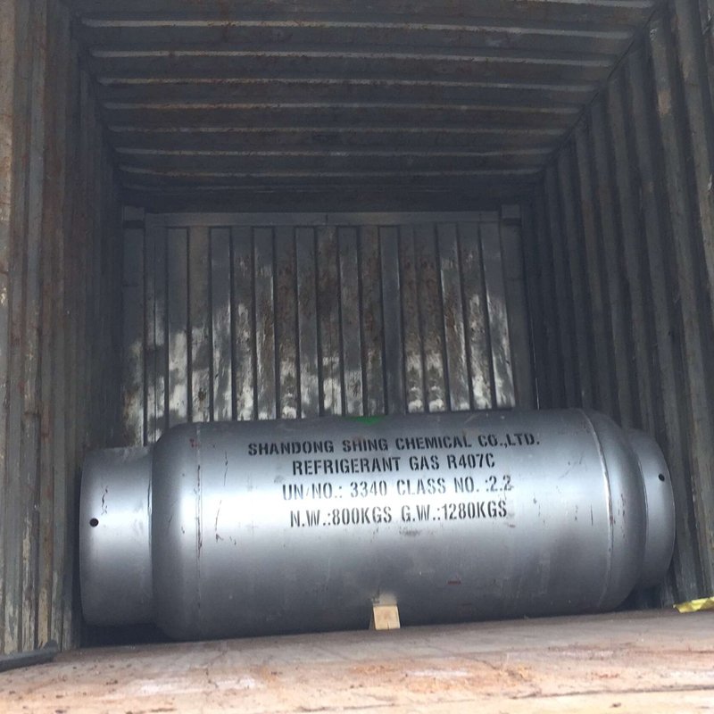 R407 11.3kg R407c Ton Tank Refrigerant Gas R407 HFC Gaz Refrigerant R407C for Sale 99.9% Shingchem