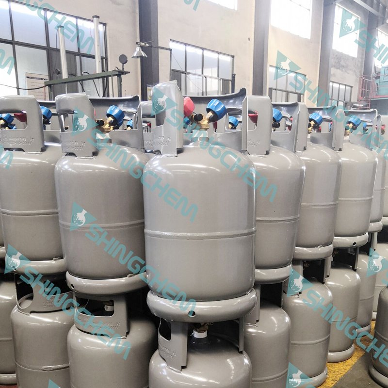 R407 11.3kg R407c Ton Tank Refrigerant Gas R407 HFC Gaz Refrigerant R407C for Sale 99.9% Shingchem