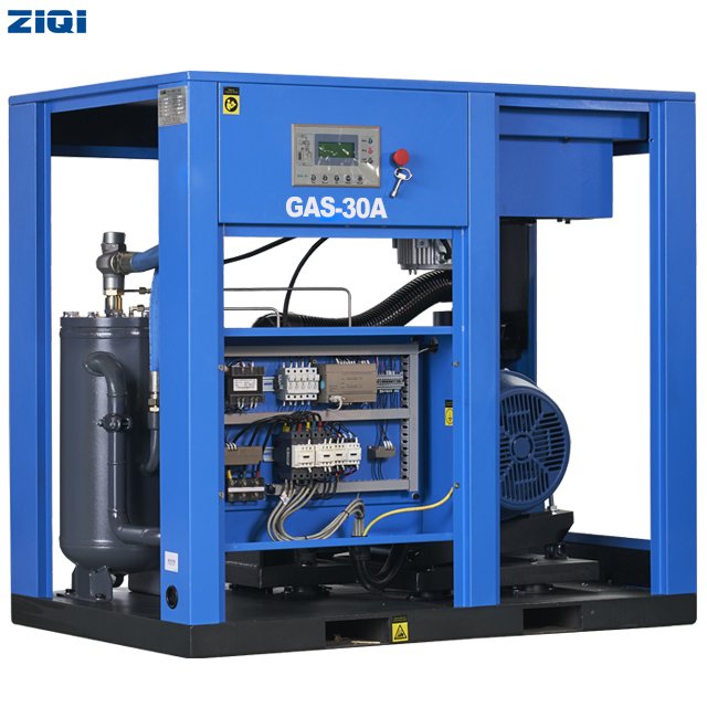 Hot Sale Good Performance 10 bar 30 kw 40 hp Belt Drive Screw Air Compressor for Railway Equipment Use