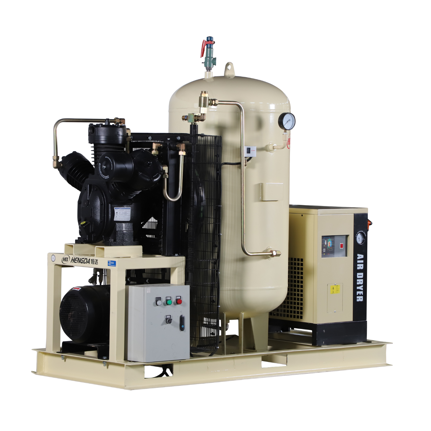 High Pressure 30Bar 1.2m³/min Heavy-Duty Cast-iron Piston Air Compressor for PET Bottle Blow