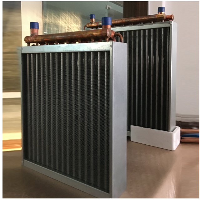 Retekool Water to Air Heat Exchanger Copper Tube Aluminium Fin Refrigeration Condenser Evaporator Coil for Heat Pump Parts