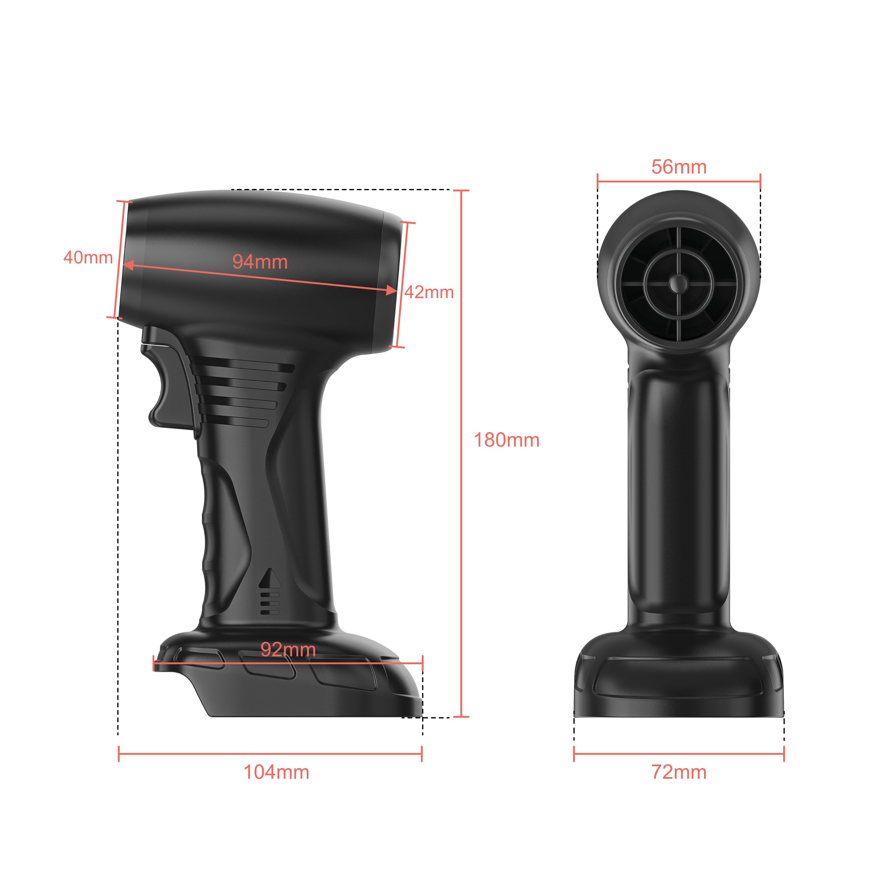 High Speed BLDC Motor Turbo Violent Fan Removable Battery Wind Pressure Effectively Removes Snow Water air Blower