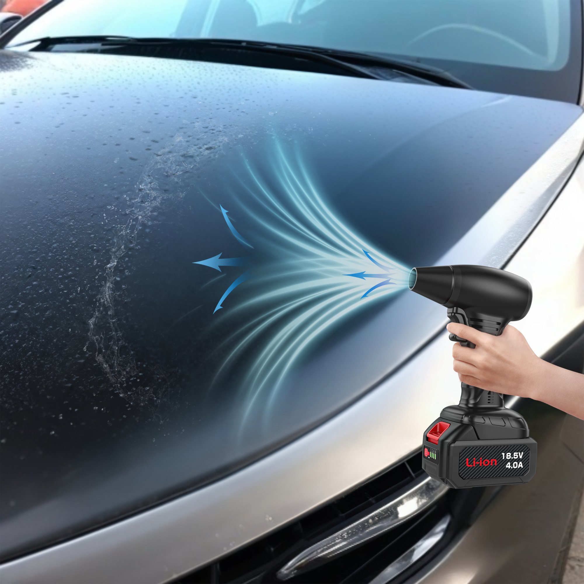 High Speed BLDC Motor Turbo Violent Fan Removable Battery Wind Pressure Effectively Removes Snow Water air Blower