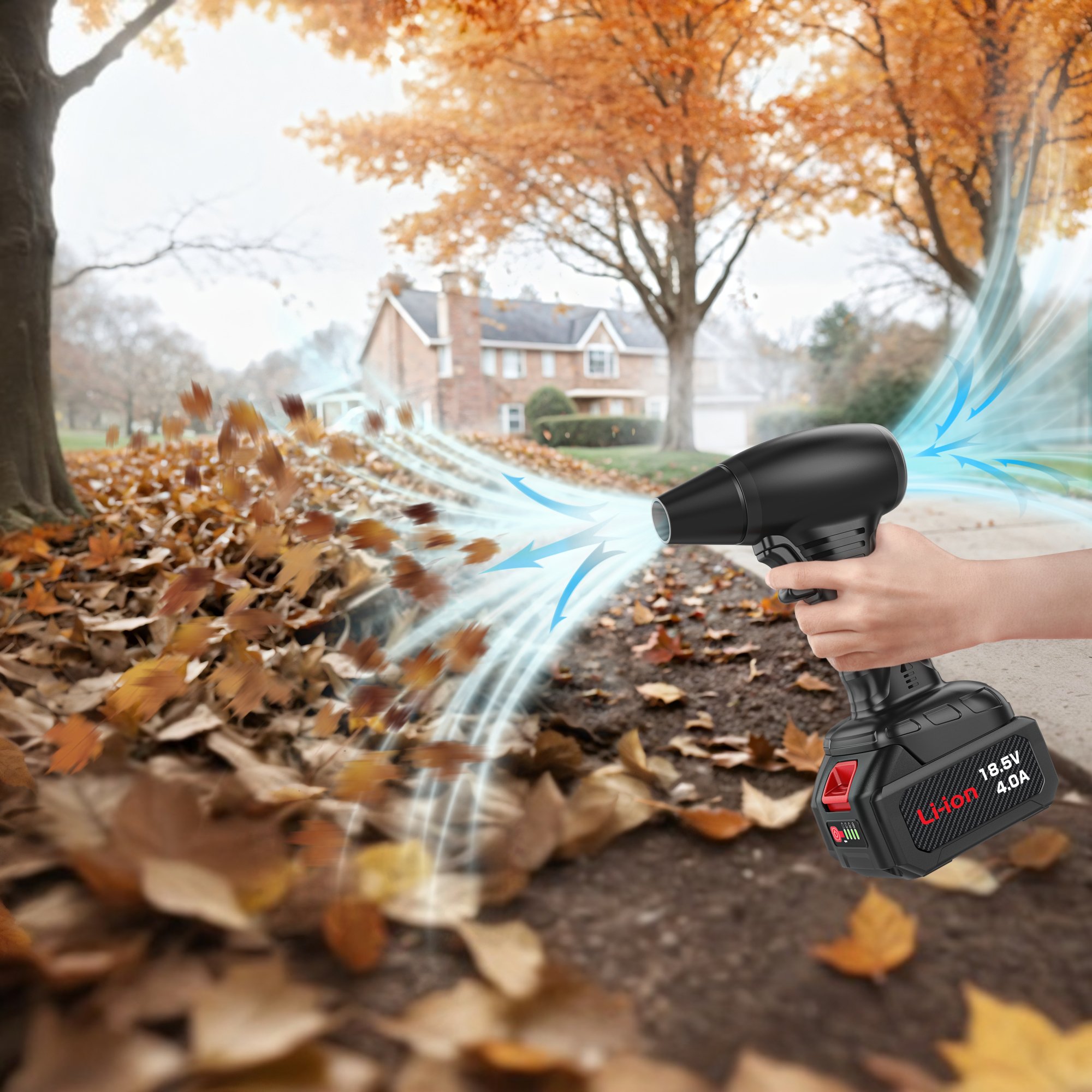 High Speed BLDC Motor Turbo Violent Fan Removable Battery Wind Pressure Effectively Removes Snow Water air Blower